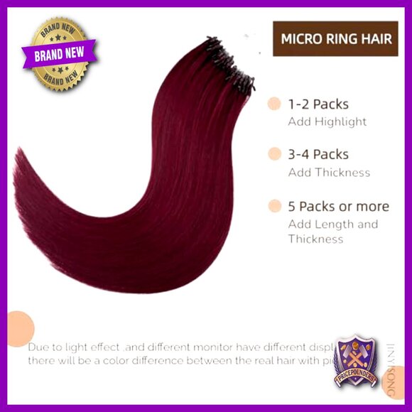 Real Human Hair Micro Loop Extensions 18 Inch 50g Volume main image 6